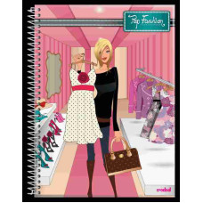 Caderno 10 materias Capa Dura un 200Folhas CREDEAL Fashion