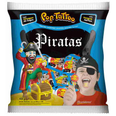 Pirulito BOAV Pop Tatoo Piratas PC400g