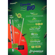 Canudo STRAW BIO  Sache 19.5X5mm 500un