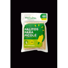PALITO SORVETE RED NATURAL PC 100UN