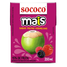 Agua de Coco SOCOCO Frutas Vermelhas 24X200ml