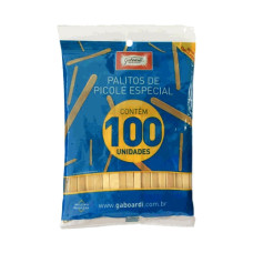 Palito Sorvete Redondo 120X8mm GABOARDI 100UN